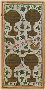 The Four of Cups, Facsimile of a Tarot Card from the 